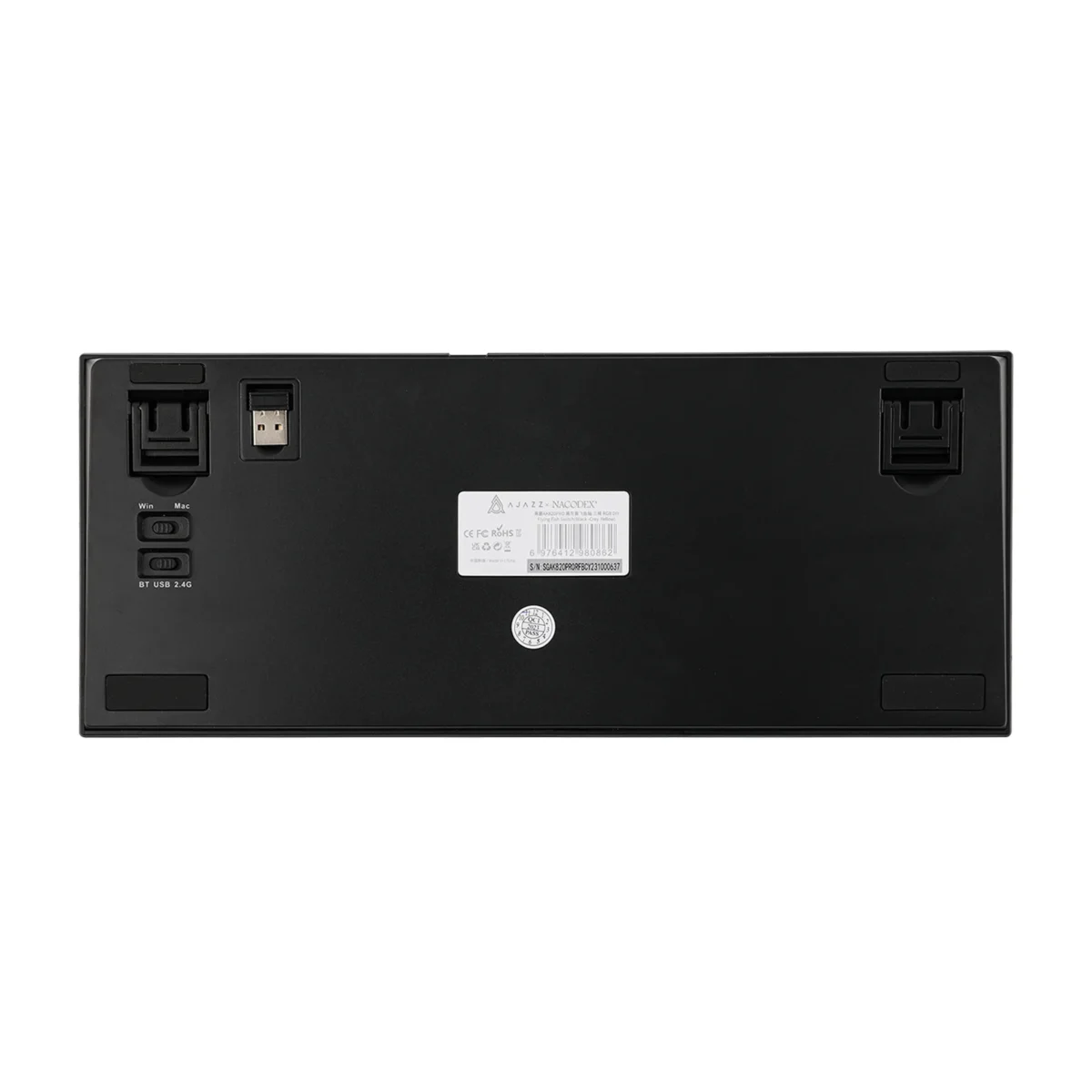 Ajazz AK820 Pro Gris : Clavier mécanique 75% avec montage Gasket, connectivité Bluetooth 5.1/2.4G sans fil et USB-C filaire. Parfait pour gaming et travail, avec une frappe fluide et un design élégant.