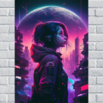 Affiche Cyber Art Néon