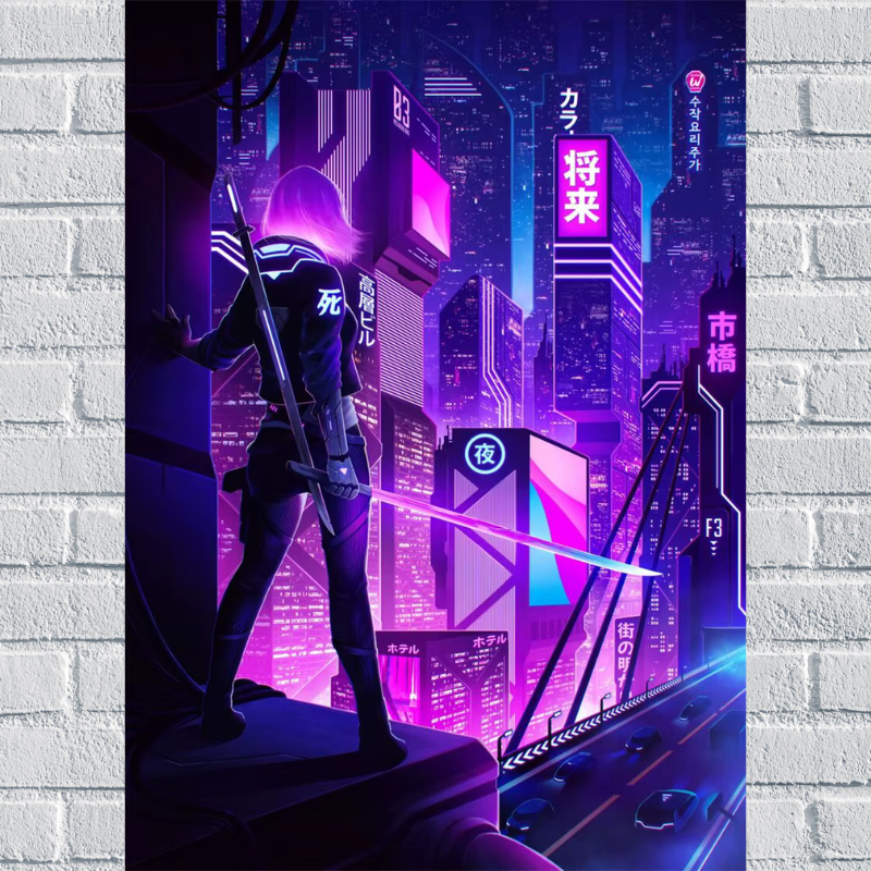 Poster Néon Future City