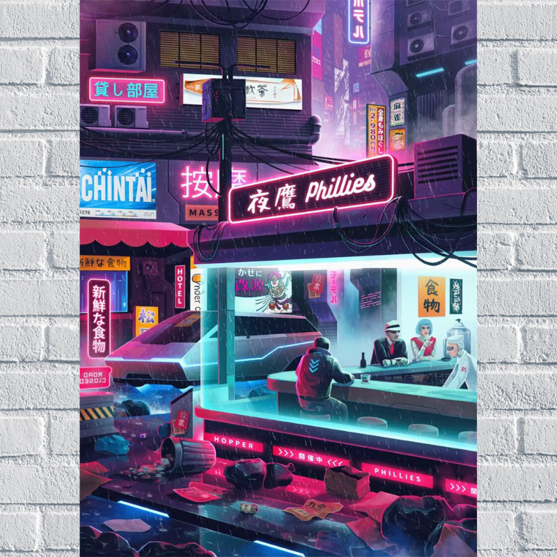 Affiche Cyberpunk Night City