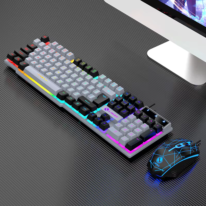 Combo Gamer Elite Noir | Clavier Mécanique RGB + Souris Gaming 620 DPI