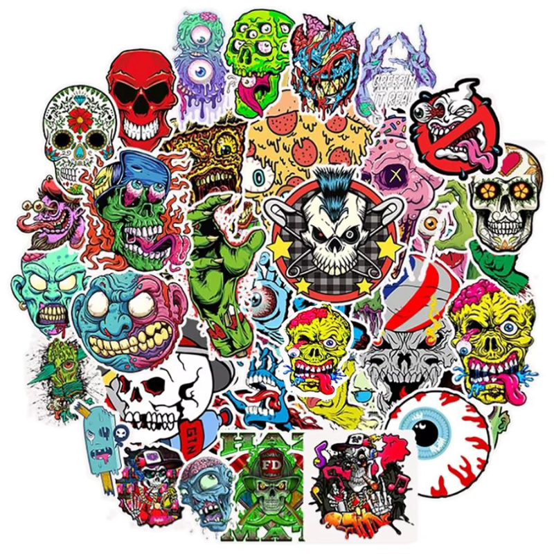 Horror Skull Zombie Stickers