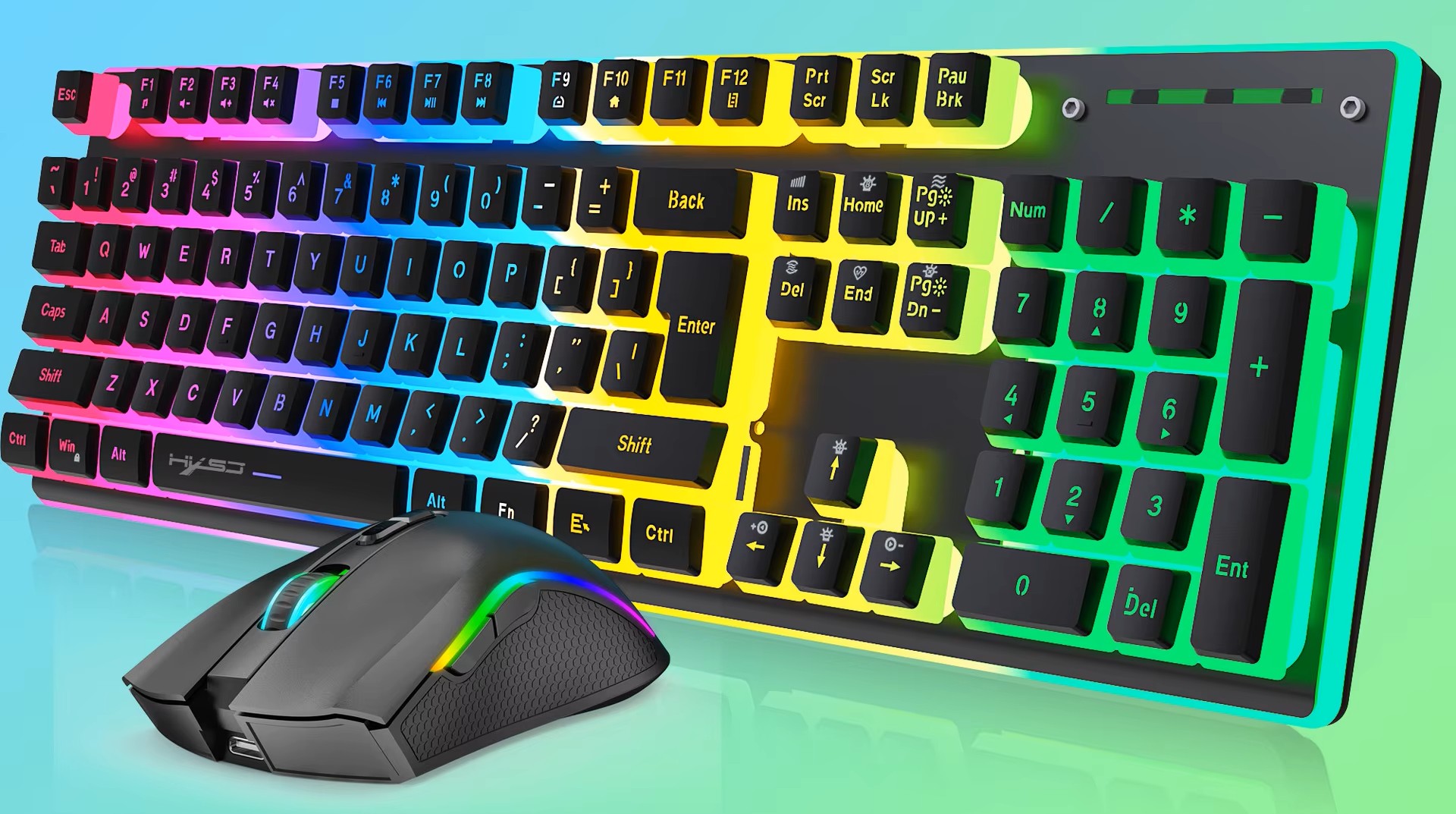 Wireless Keyboard and Mouse Noir